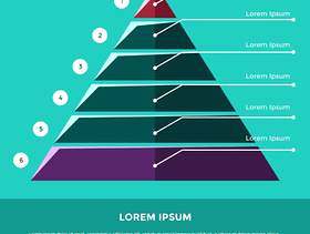 商业矢量平金字塔图