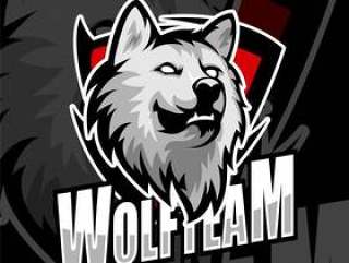 ESports Gaming Logo badge wolf team
