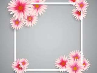 春天的花朵复活节背景