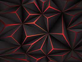 抽象黑多角形红灯未来派技术背景