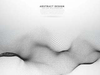 3d粒子线框网格矢量背景