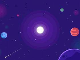 超紫罗兰色银河背景 矢量