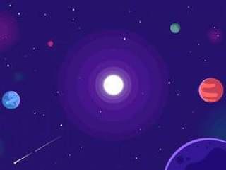 超紫罗兰色银河背景 矢量