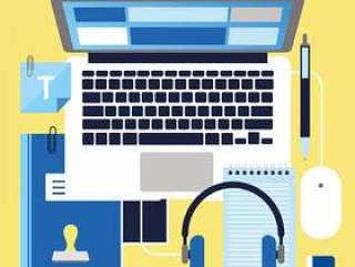 矢量办公桌面元素