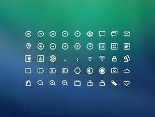 45 UI icons PSD