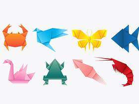 动物折纸图标集合