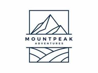 Mount peak mountain logo vector icon illustration