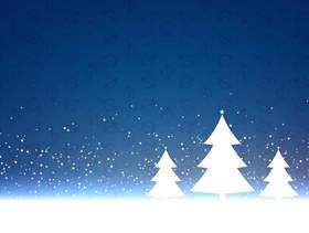 与三棵树设计的蓝色圣诞节背景