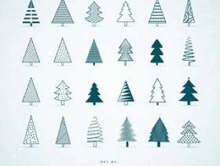 20创意圣诞树设计的集合