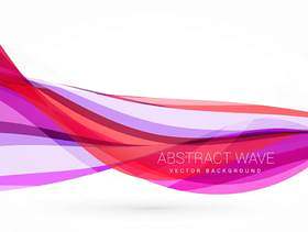 抽象的粉红色波浪矢量背景设计