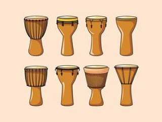 非洲鼓元素矢量