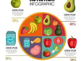 营养食物infographic象导航例证eps 10