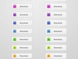 PSD网页下载按钮包