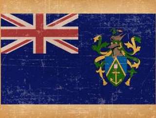 皮特凯恩群岛的Grunge旗子