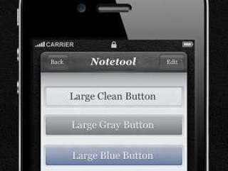 Notetool iPhone App UI Kit Psd