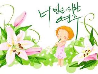 韩国儿童插画psd素材-28