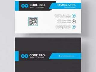 Elegant business card template with geometric design