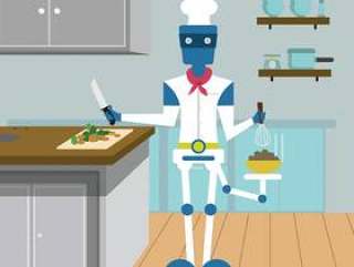 一位机器人厨师