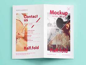 Psd Bi Fold Mockup模板Vol6