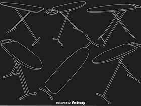 矢量熨烫表线图标