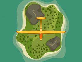  矢量飞行滑翔机横跨岛屿