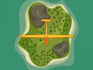  矢量飞行滑翔机横跨岛屿