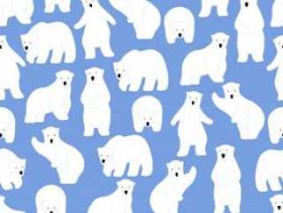 Polar bear seamless pattern
