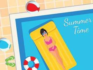 Innertube Sunbath 矢量