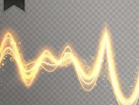 在声波样式的抽象透明光线影响