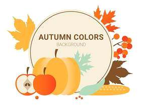  平面设计矢量秋天的颜色