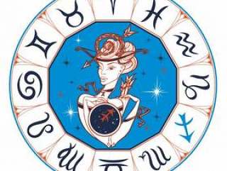 Zodiac sign Sagittarius a beautiful girl