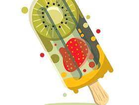 乐趣夏季水果冰棒的插图