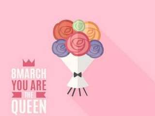 妇女节玫瑰贺卡