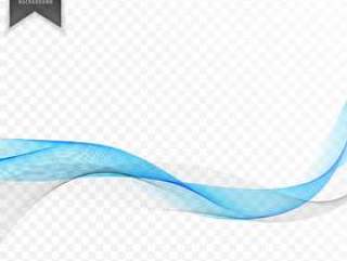优雅光滑的蓝色波浪背景