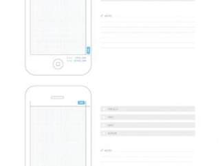 手机界面手绘模版