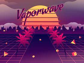 Vaporwave矢量背景图