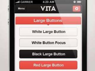 Vita iPhone App UI Kit Psd
