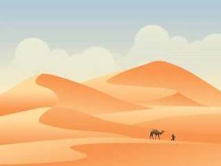 非洲沙漠景观矢量