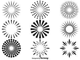 矢量烟花图标集