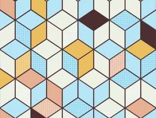 Seamless vector geometric color pattern background