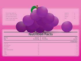 营养成分标签用葡萄柚的例证