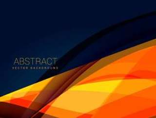 抽象的橙色波风格背景设计