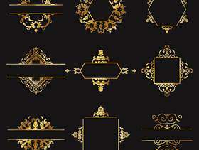 装饰黄金设计元素