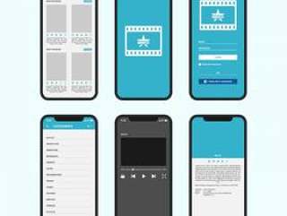 在线电影移动应用Gui Screens