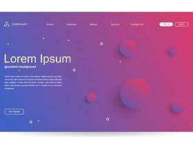 几何形状背景网页模板启动页矢量素材下载