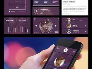 UI设计－手机音乐程序：Music App UI Kit