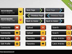 按钮集合——PSD素材