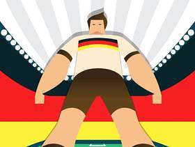 德国世界杯足球运动员站姿
