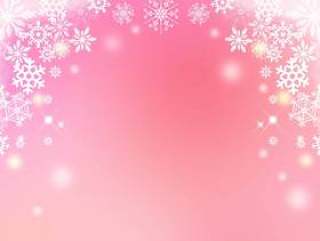 雪水晶_粉红色的背景