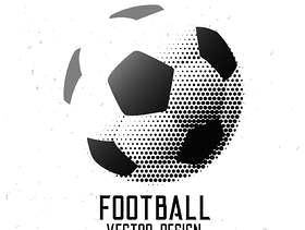足球足球半色调抽象设计
